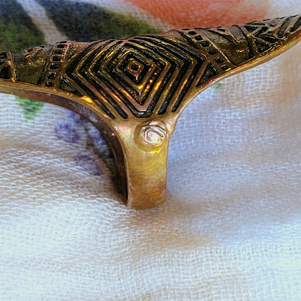 Elongated Brass Ring Size 8 - Picture 7 of 7